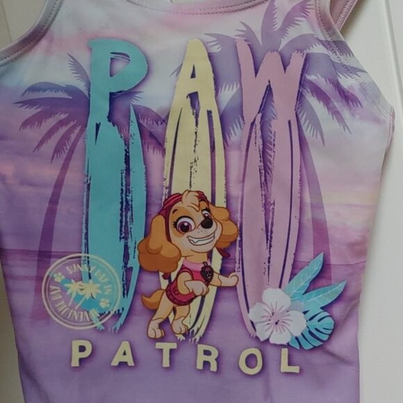 Paw Patrol Nickelodeon Skye one piece bathing swimming suit purple yellow - Picture 2 of 6
